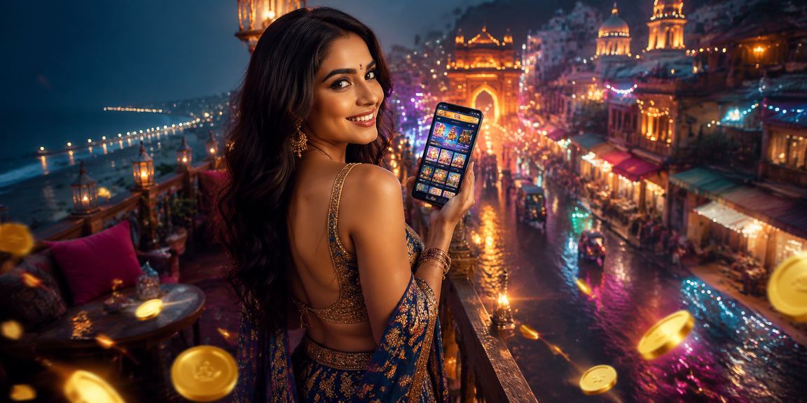 Neon themed mobile casino gaming, vibrant and modern