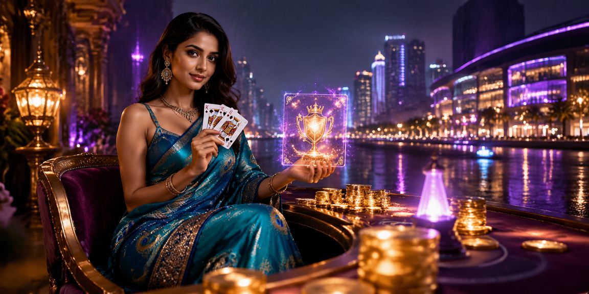Mumbai casino night scene with baccarat table and vibrant ambiance