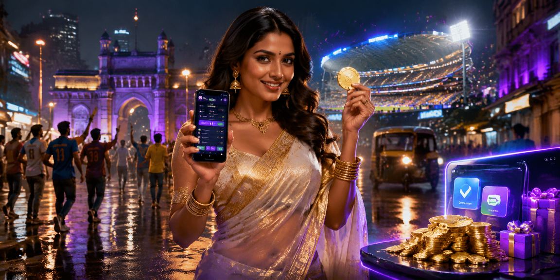 Mumbai crowd enjoying cricket betting on mobile devices during IPL